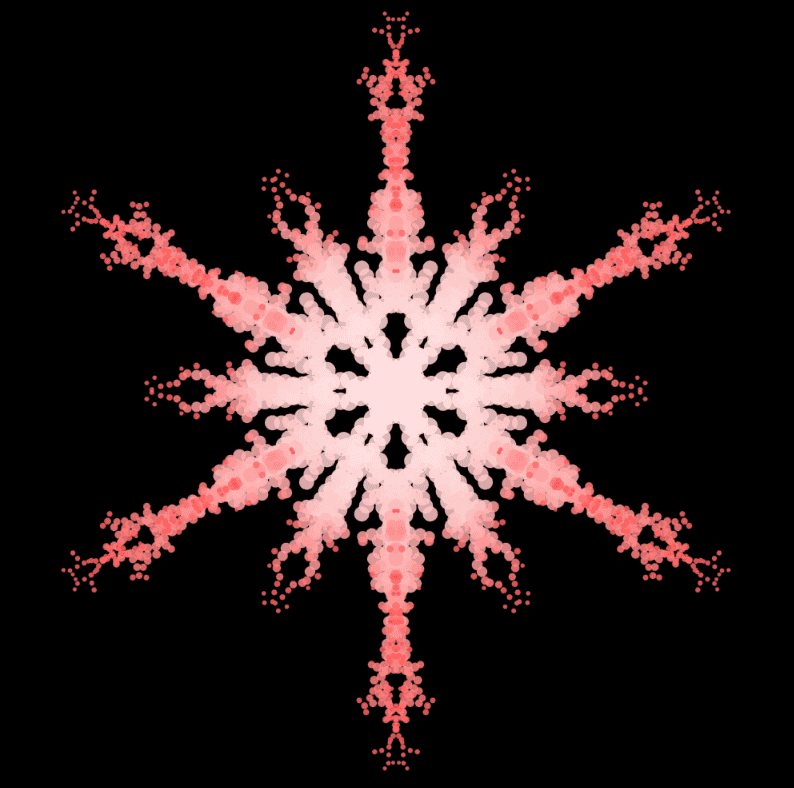 Customizable Brownian Snowflake Generator